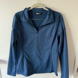 The North Face Women's Navy Blue Half-Zip Sweatshirt